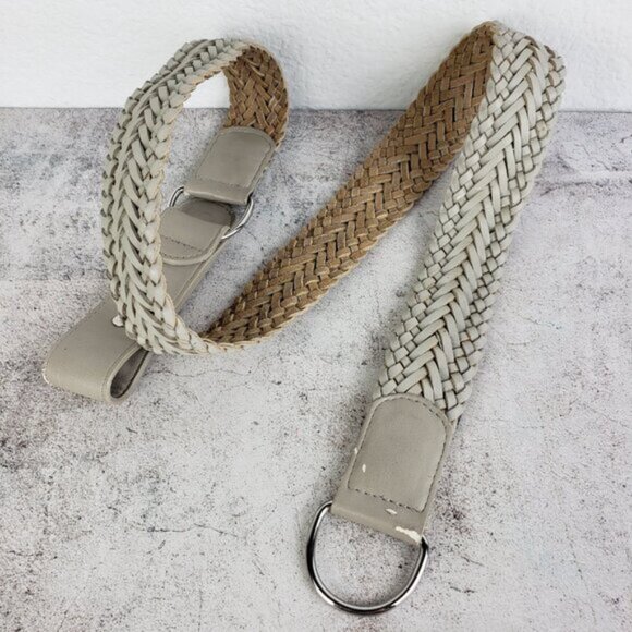 CHICO'S Leather Belt Braided Wide Bohemian size L - Picture 5 of 8